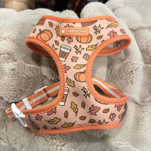 Frenchie Other - Frenchie Autumn Dog Harness - Orange